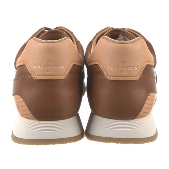 Louis Vuitton Tan Leather Lace Up Low Top Sneakers - Picture 4 of 5